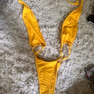 Minimale Animale Yellow One Piece Swimsuit